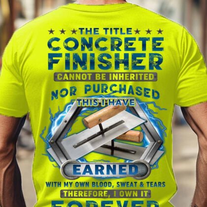 The Title Concrete Finisher Cannot be Inherited